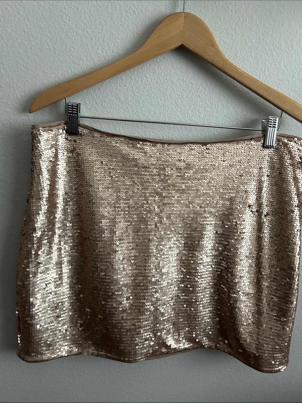 Banana Republic Rose Gold Sequin Mini Skirt